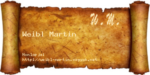 Weibl Martin névjegykártya