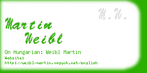 martin weibl business card